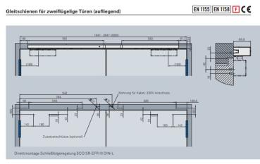 ECO Gleitschienenschließer- SET TS 41–EN 1-4 SR-EFR III